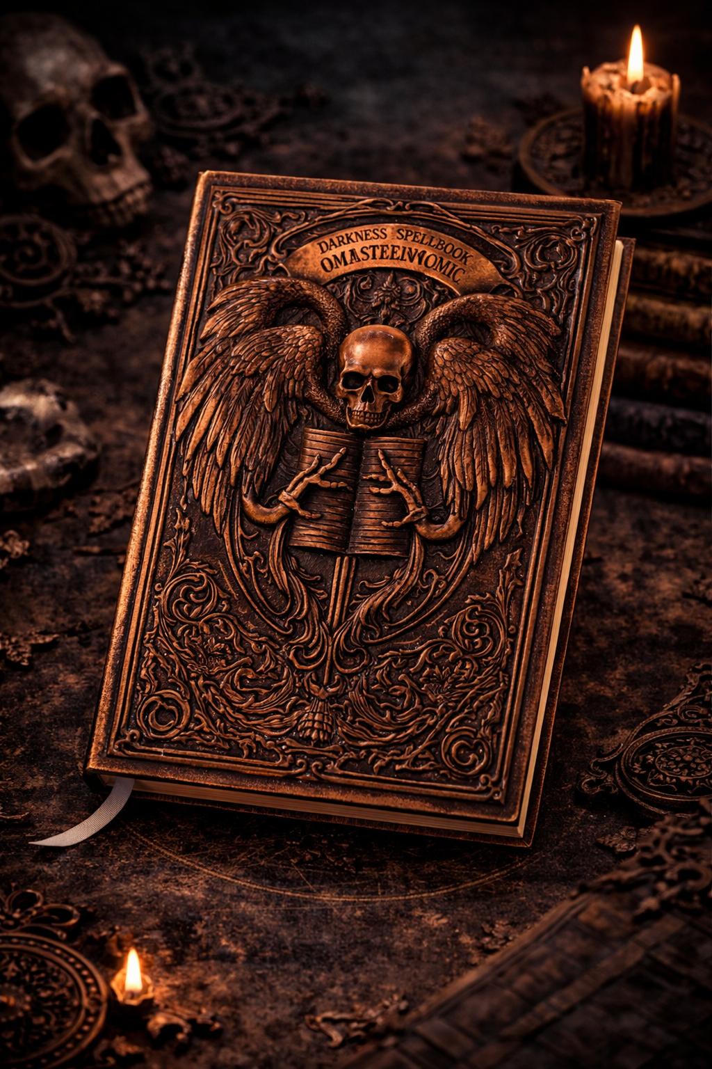 Ancient Skull Grimoire Journal